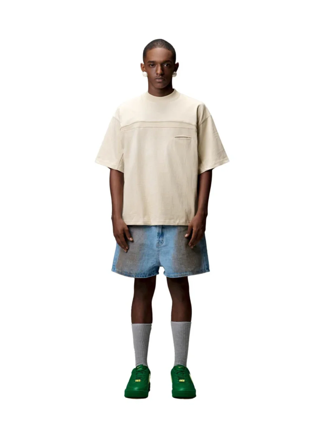 Beige Boxy Fit tee - Image 3