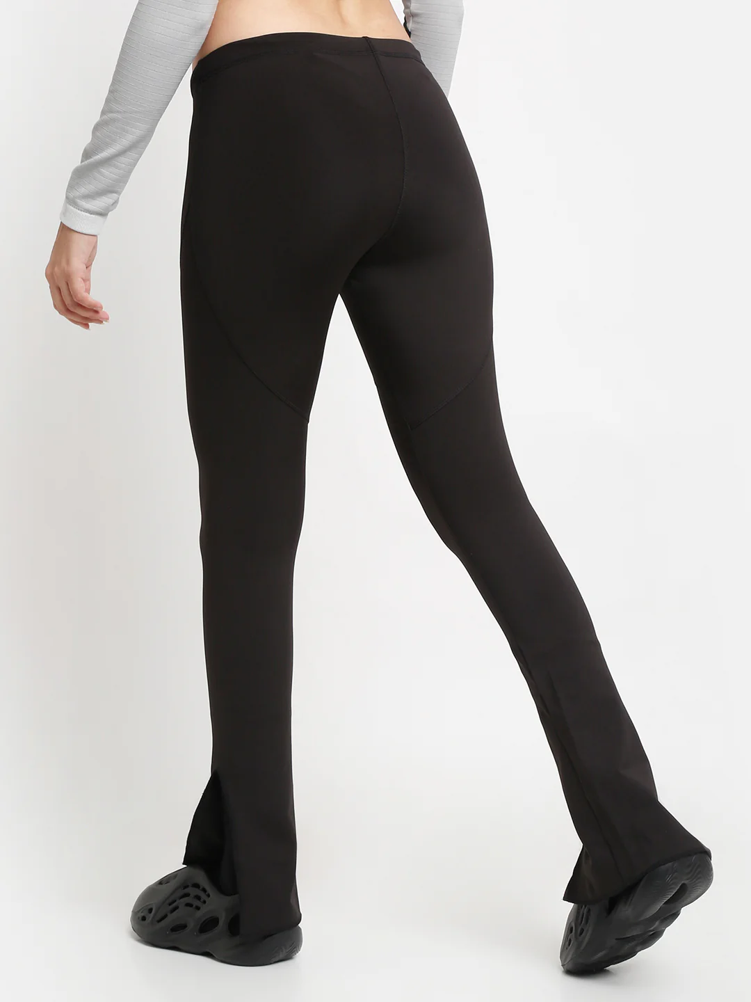 Black Side Slit Flare Pants - Image 4