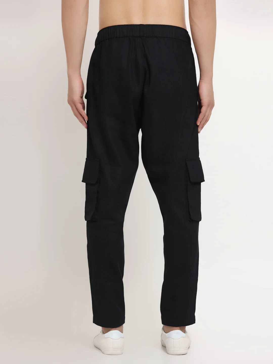 Black Multi-Pocket Cargo Pants - Image 4