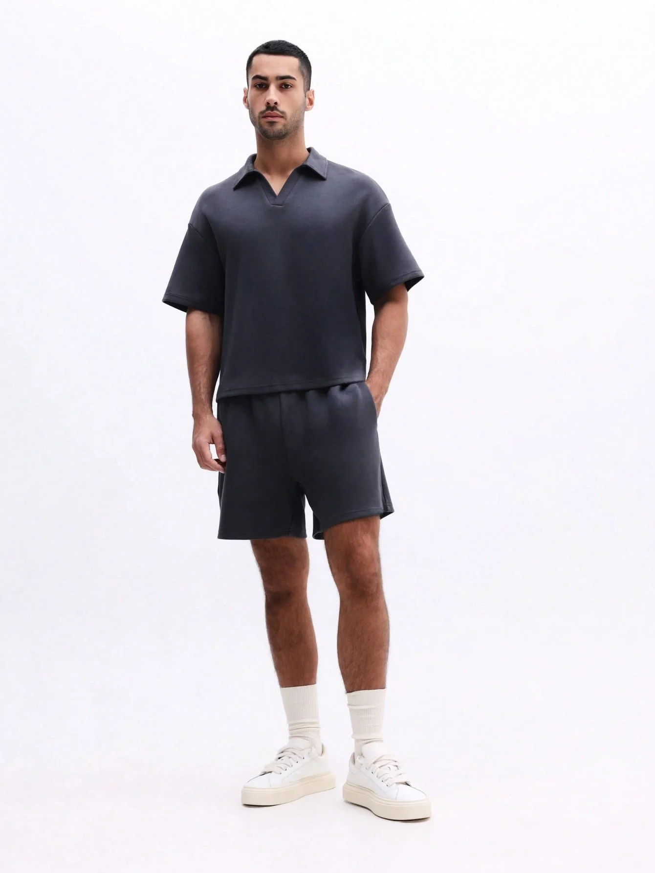 Collared Polo Top With Shorts Set (Pre-launch)