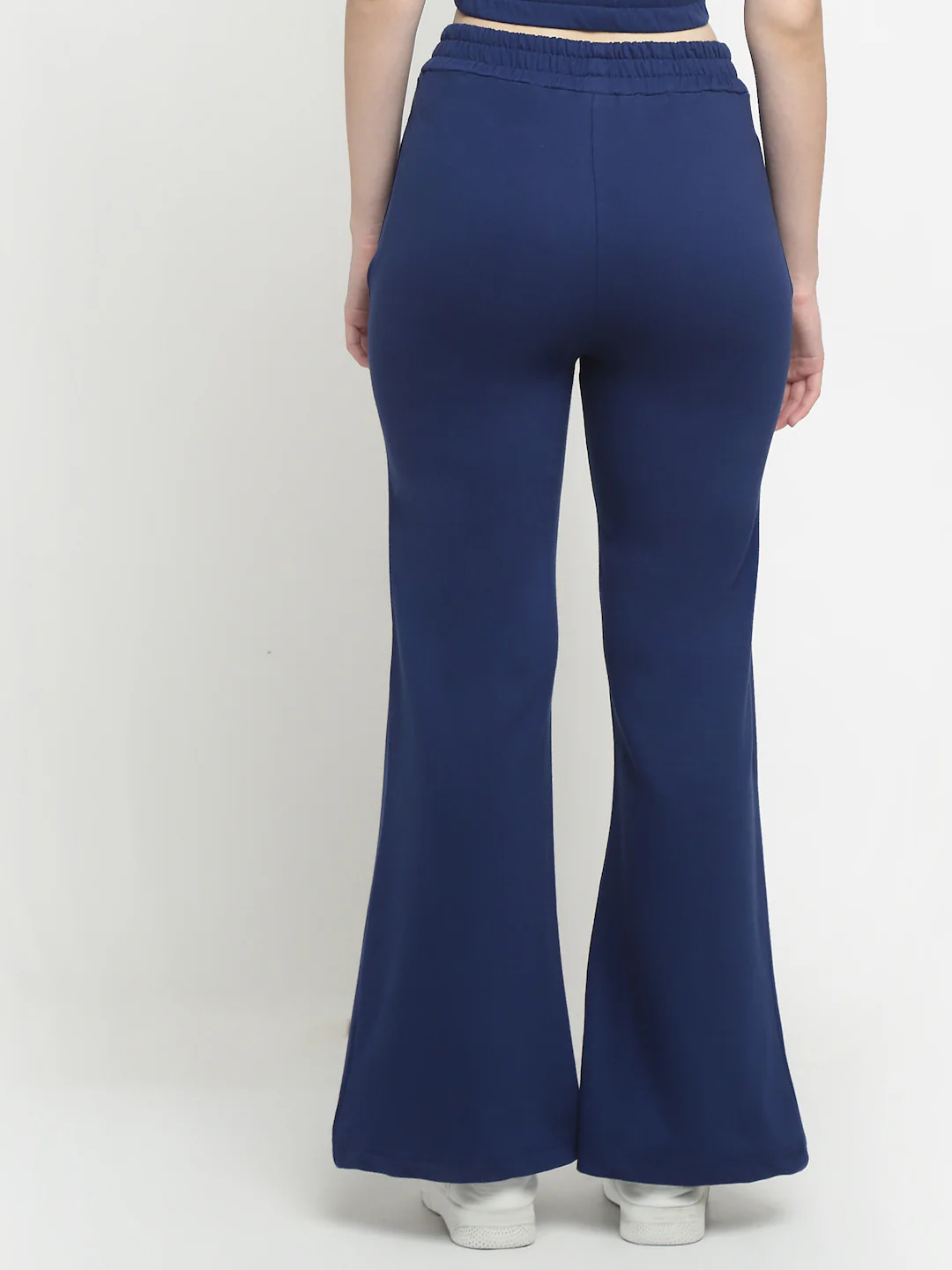 Navy Blue Flared Track Pants - Image 2