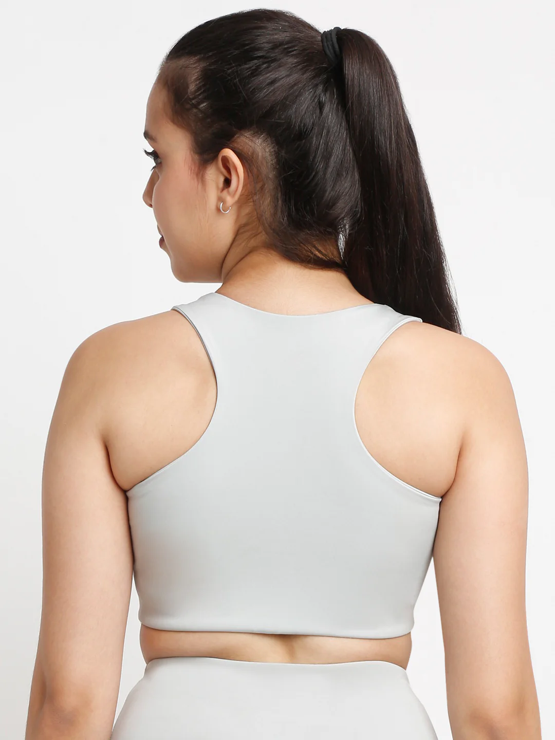 Grey Essential Racerback Sports Bra - Image 5