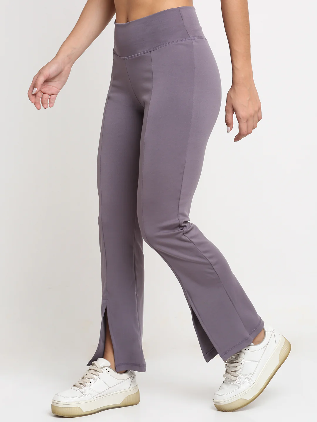 Lavender High waist front slit yoga pants - Image 4