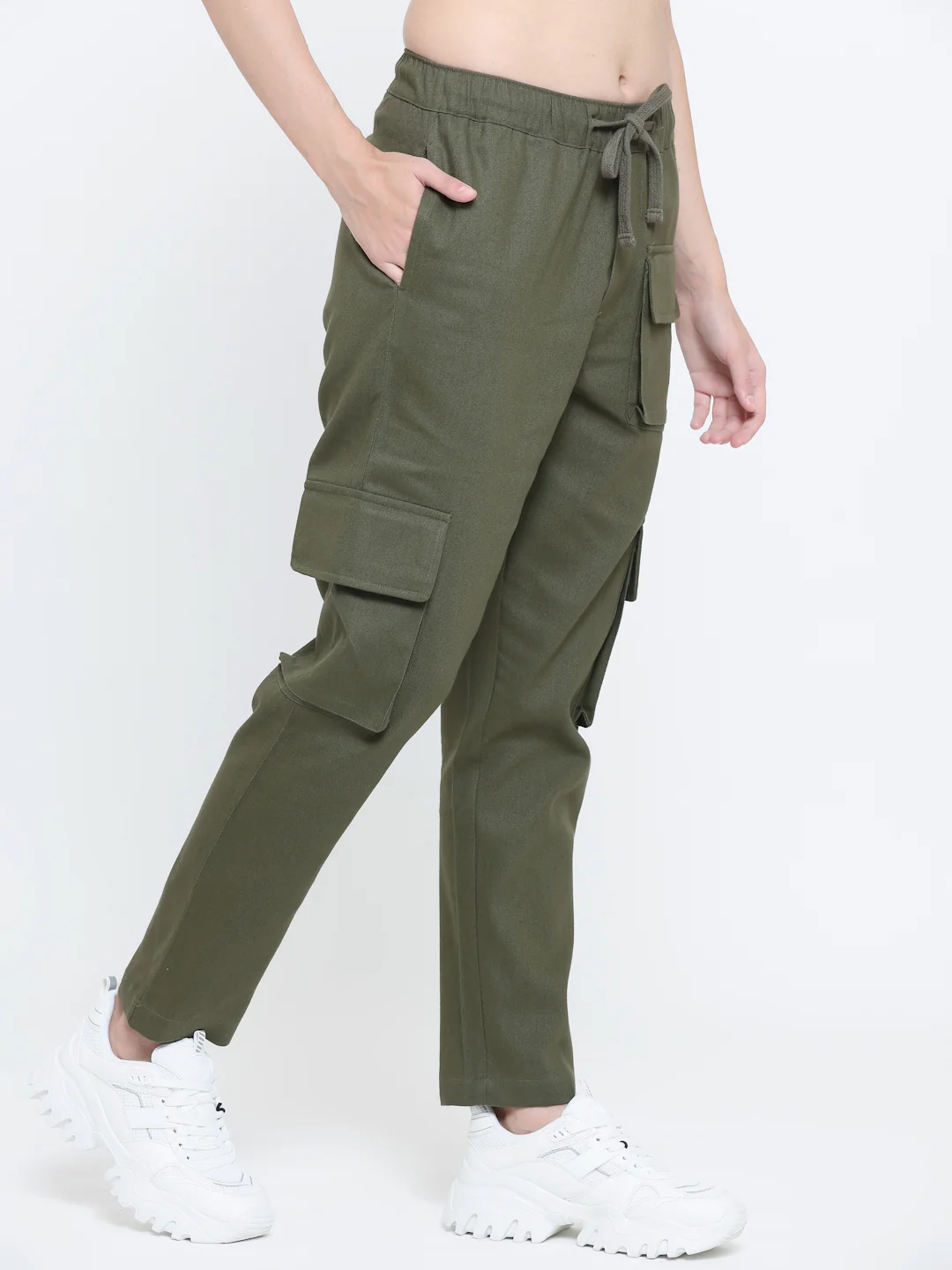 Olive Utility Cargo Pants - Image 4