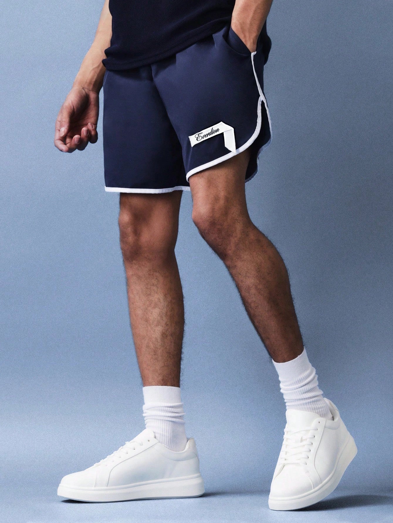 Patch Label Contrast Piping Shorts (Pre-Launch) - Image 5