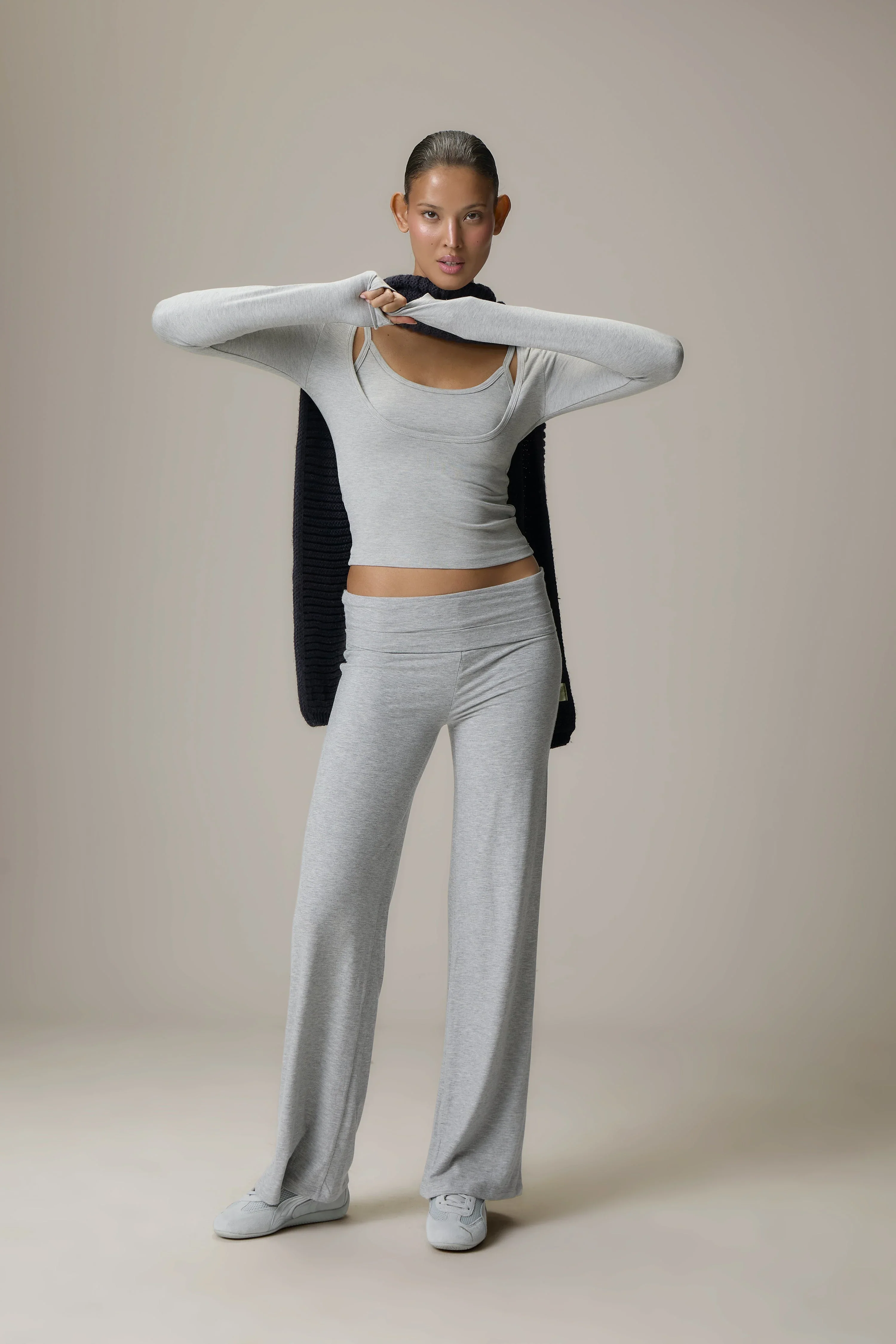 Scoop Neck Top and Fold Over Pant - Image 3
